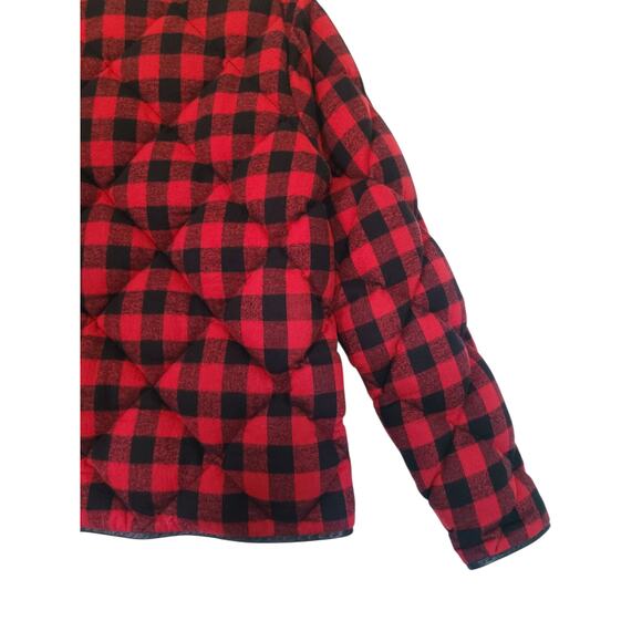 Jenni Kayne x Crescent Down Works Buffalo Check Plaid Flannel Jacket Red Size M - Picture 9 of 10